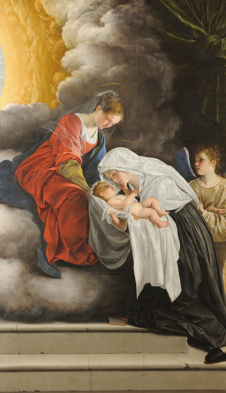 Panna a dítě se svatou Francií Římskou, 1615-1618. od Orazio Gentileschi