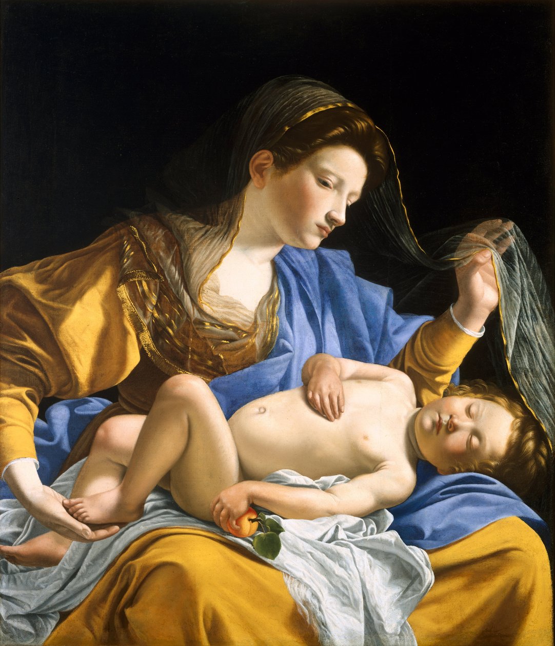 Panna s dítětem spícího Krista od Orazio Gentileschi