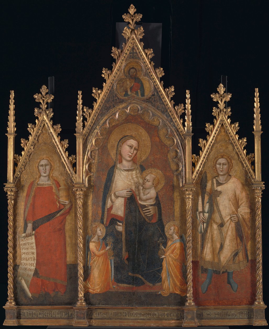 Triptych s Marií s dítětem a svatými Marií Magdalenou a Ansanem od Orcagna