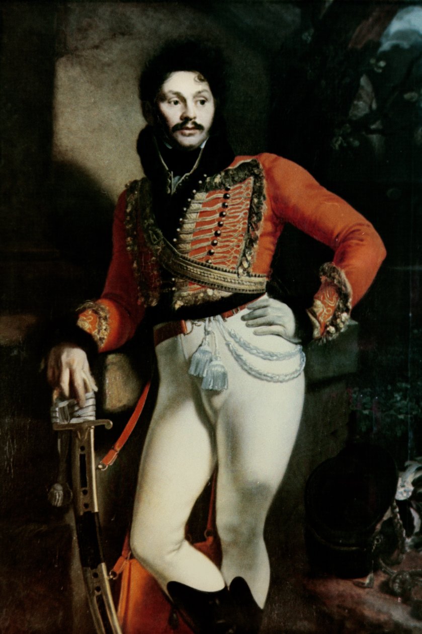 Portrét plukovníka Evgrafa V. Davydova (1775-1823) 1809 od Orest Adamovich Kiprensky