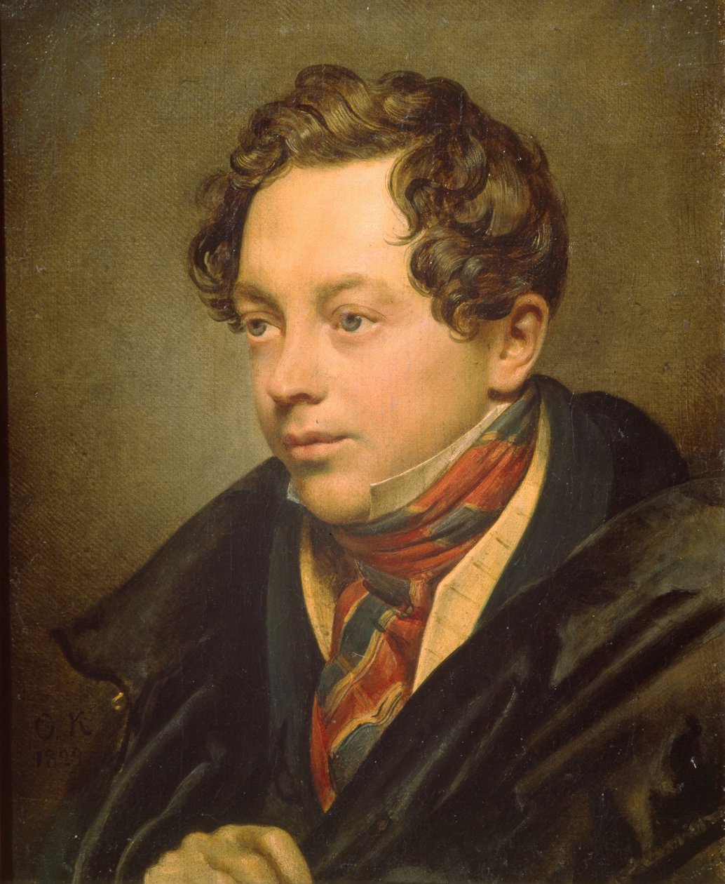 Portrét umělce Pyotr Basin 1794-1881, 1829 od Orest Adamovich Kiprensky