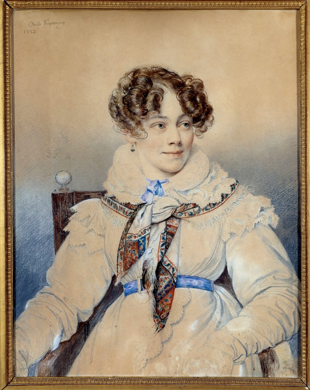 Portrét spisovatelky Sophie Rostopchine (1799-1874), hraběnka ze Segur Kresba Oresta Adamoviče Kiprenského (Kiprenski) (1778-1836) od Orest Adamovich Kiprensky
