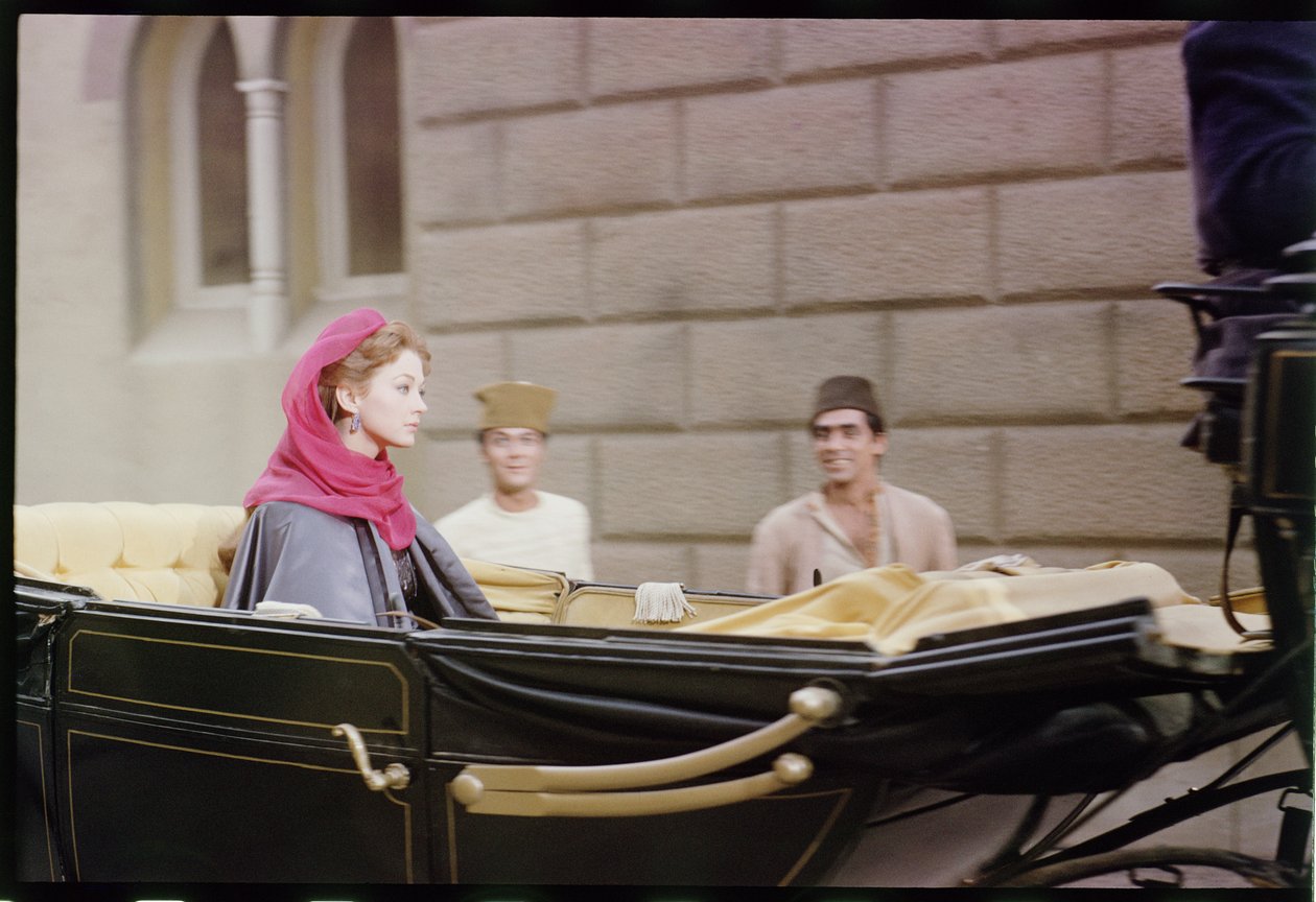Christine Kaufmann natáčela film Taras Bulba, 1962 (foto) od Orlando Suero