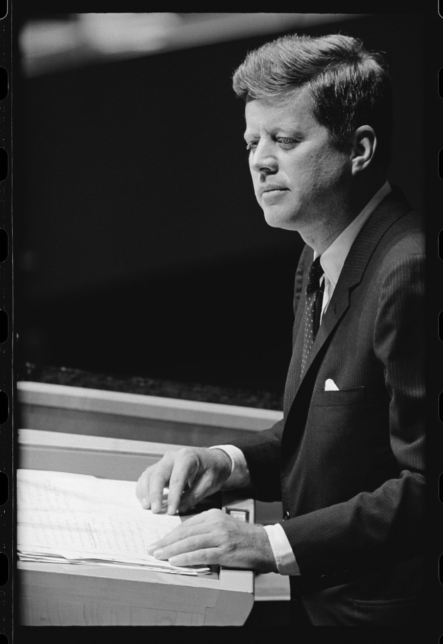 John F. Kennedy promlouvá k OSN od Orlando Suero
