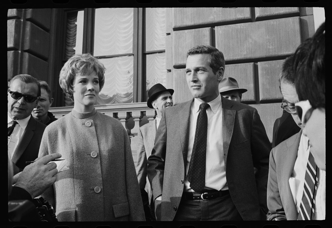 Julie Andrews a Paul Newman na natáčení filmu „Torn Curtain“ od Orlando Suero
