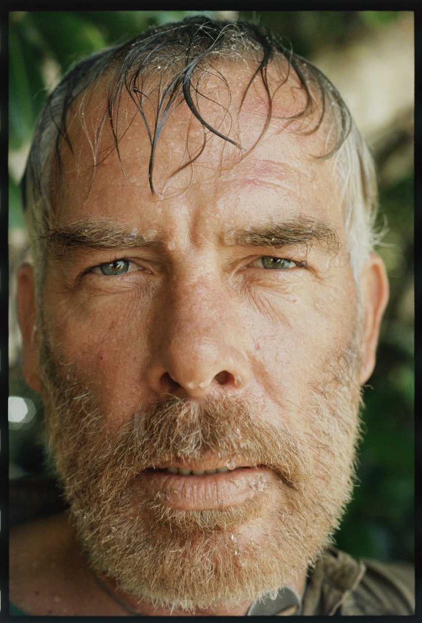 Lee Marvin na natáčení filmu „Hell in the Pacific“ od Orlando Suero
