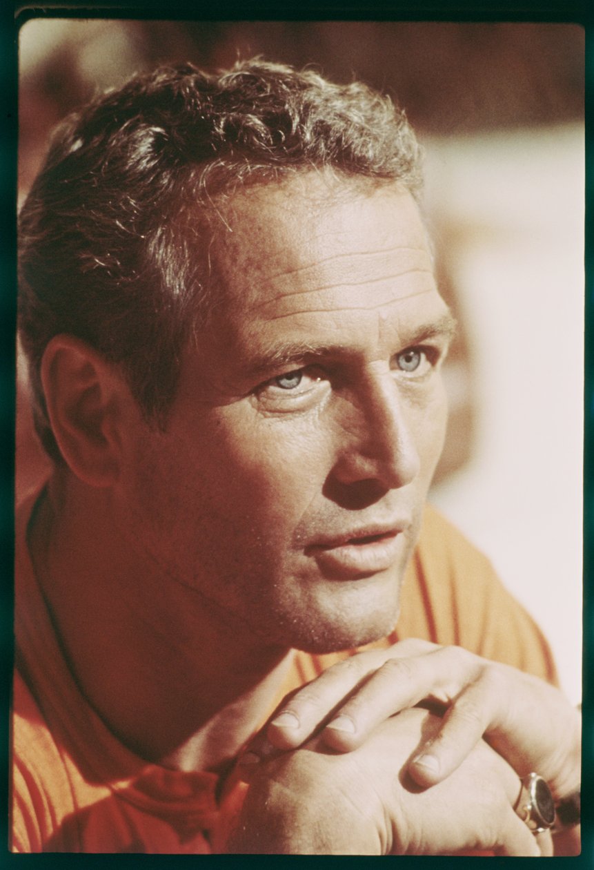 Paul Newman na natáčení filmu The Towering Inferno od Orlando Suero
