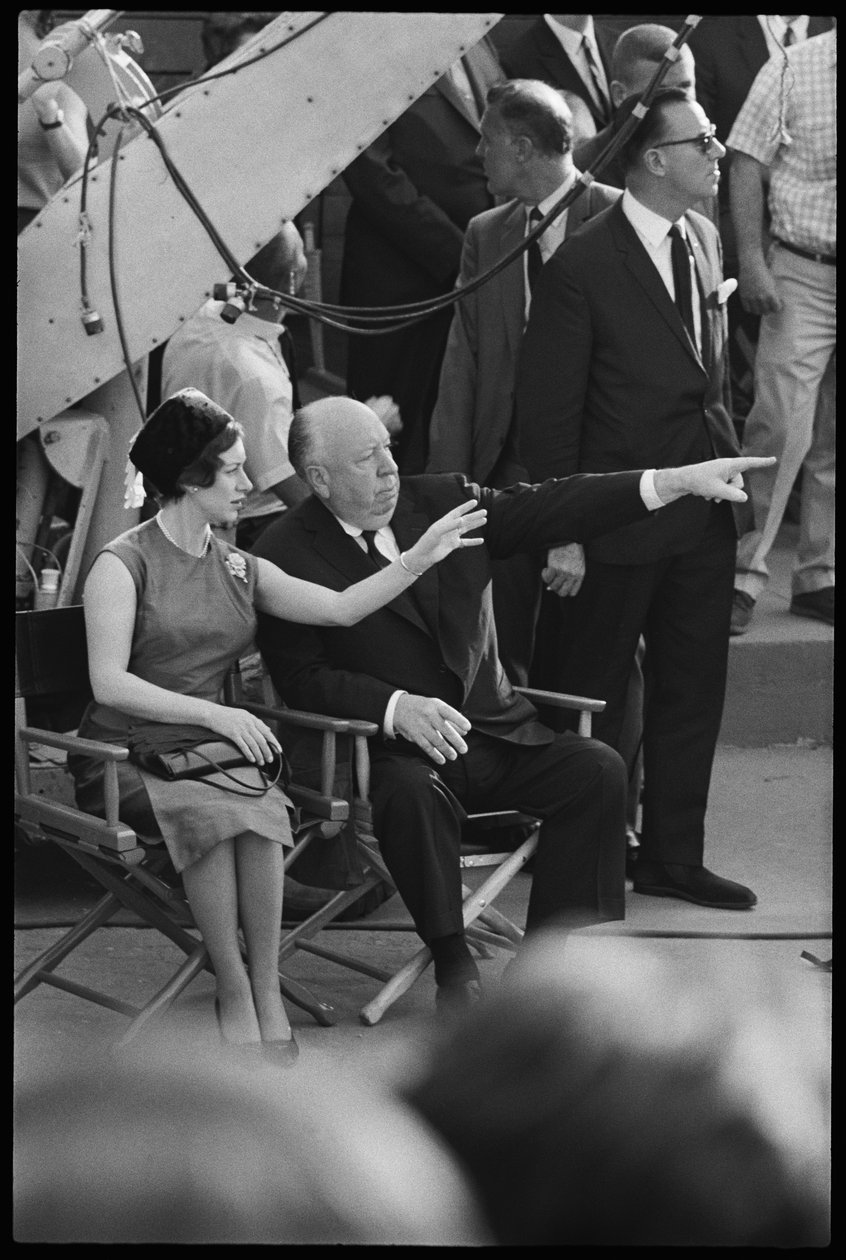 Princezna Margaret a Alfred Hitchcock na natáčení filmu „Roztrhaná opona“ od Orlando Suero