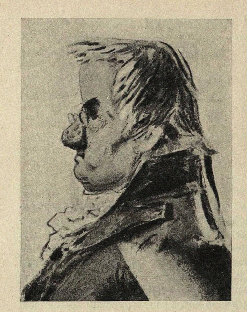 Portrét karikatura architekta Giacomo Quarenghi 1744-1817, 1810s. od Orlowski