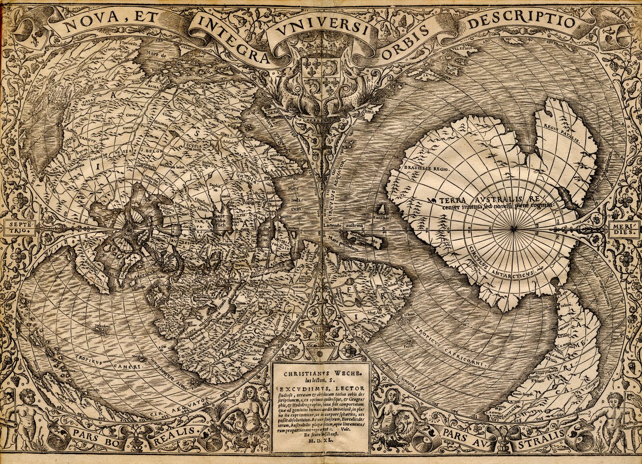 Nova, et integra universi orbis descriptio od Oronce & Roigny Joannem & Mela Pomponius Finé