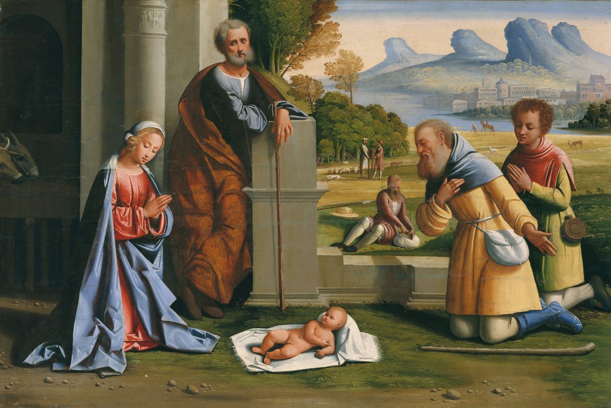 Klanění pastýřů, kolem roku 1530 od Ortolano