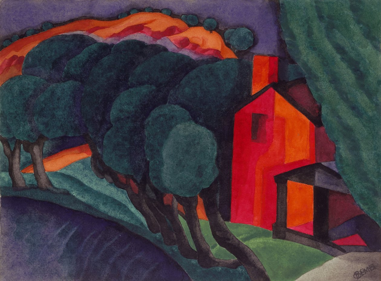 Zářící noc, 1924 od Oscar Florianus Bluemner
