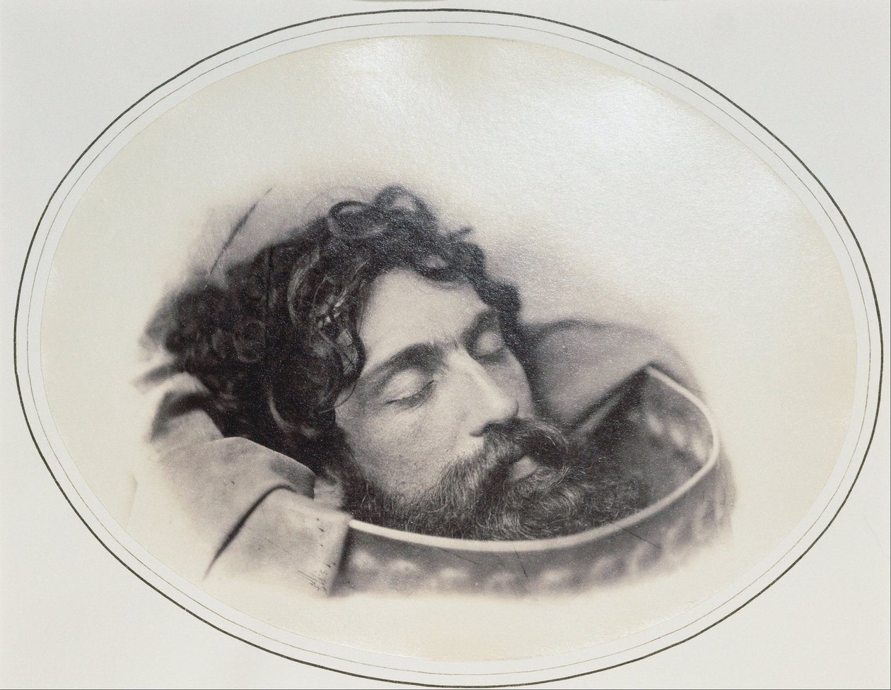 Studie hlavy Jana Křtitele v nabíječce od Oscar Gustav Rejlander