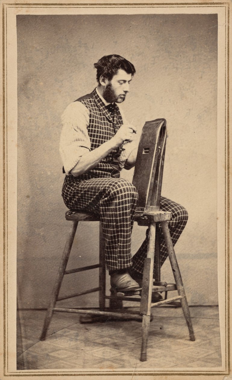 Portrét kožedělníka,c. 1864 (foto) od Oscar C. Barnes