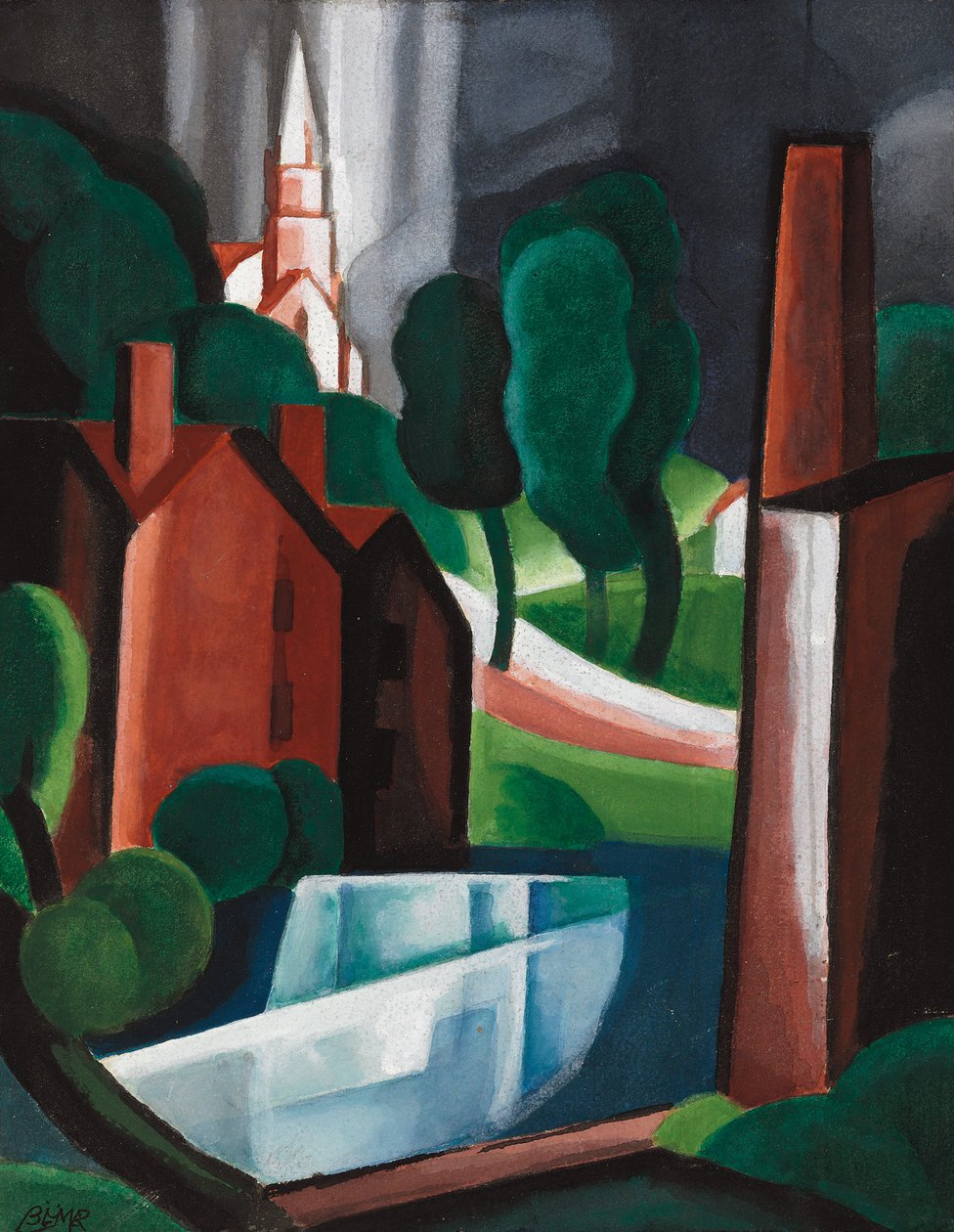 Město New Hampshire od Oscar Florianus Bluemner