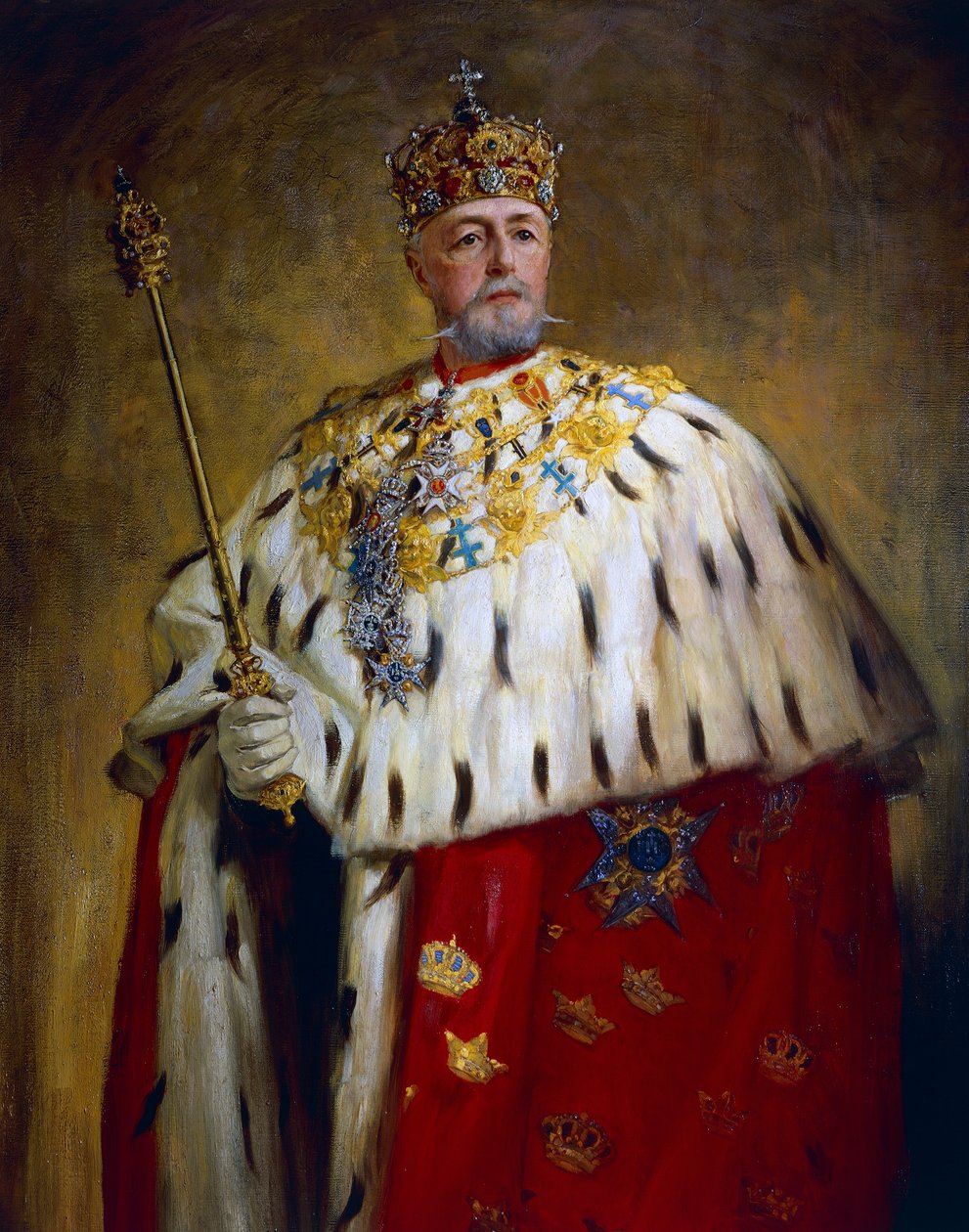 Portrét Oscara II (olej na plátně) od Oscar Gustaf Bjorck