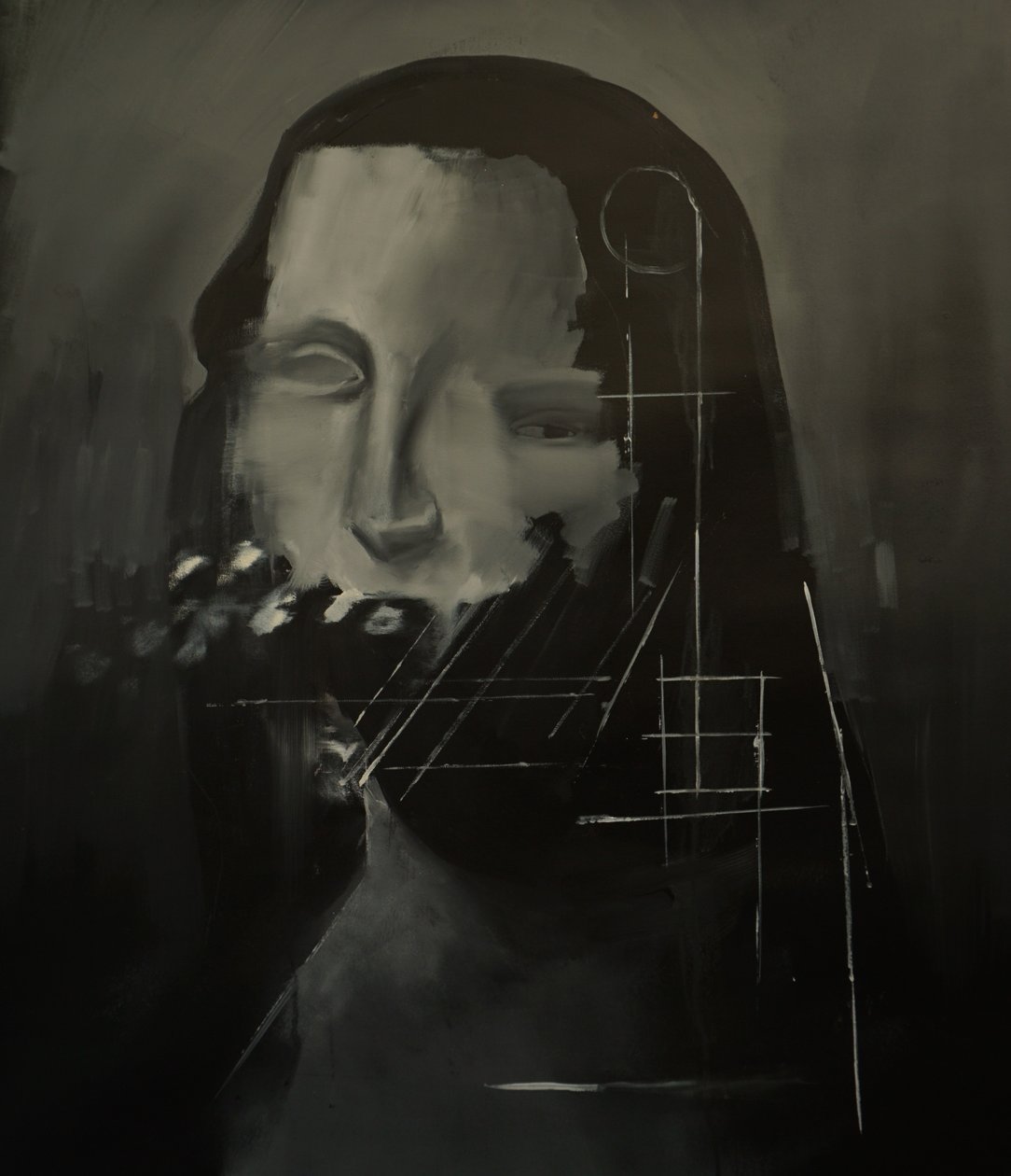 Gioconda, 2023 (akryl a olej na plátně) od Oscar Nin