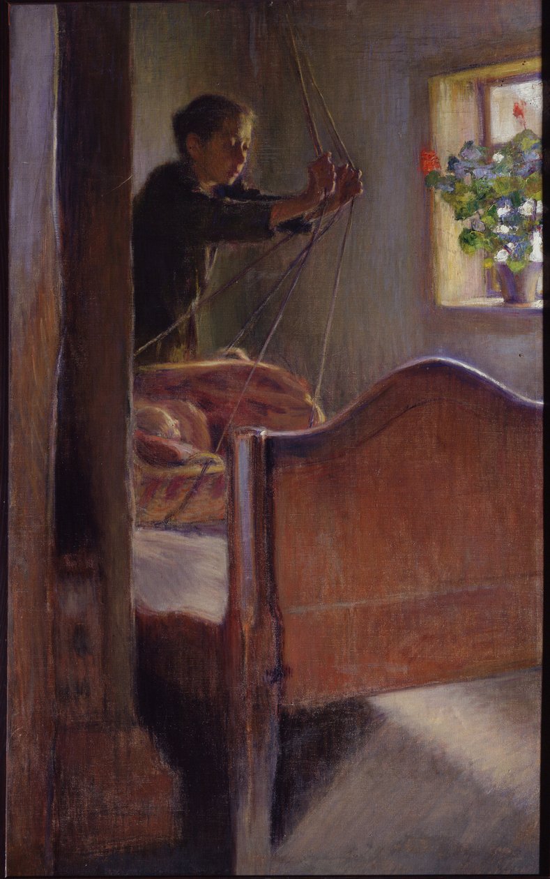 "Kolíbka"" Obraz od Osipa Braze (1872-1936) 1894 Státní muzeum umění, Oděsa od Osip Emmanuilovich Braz