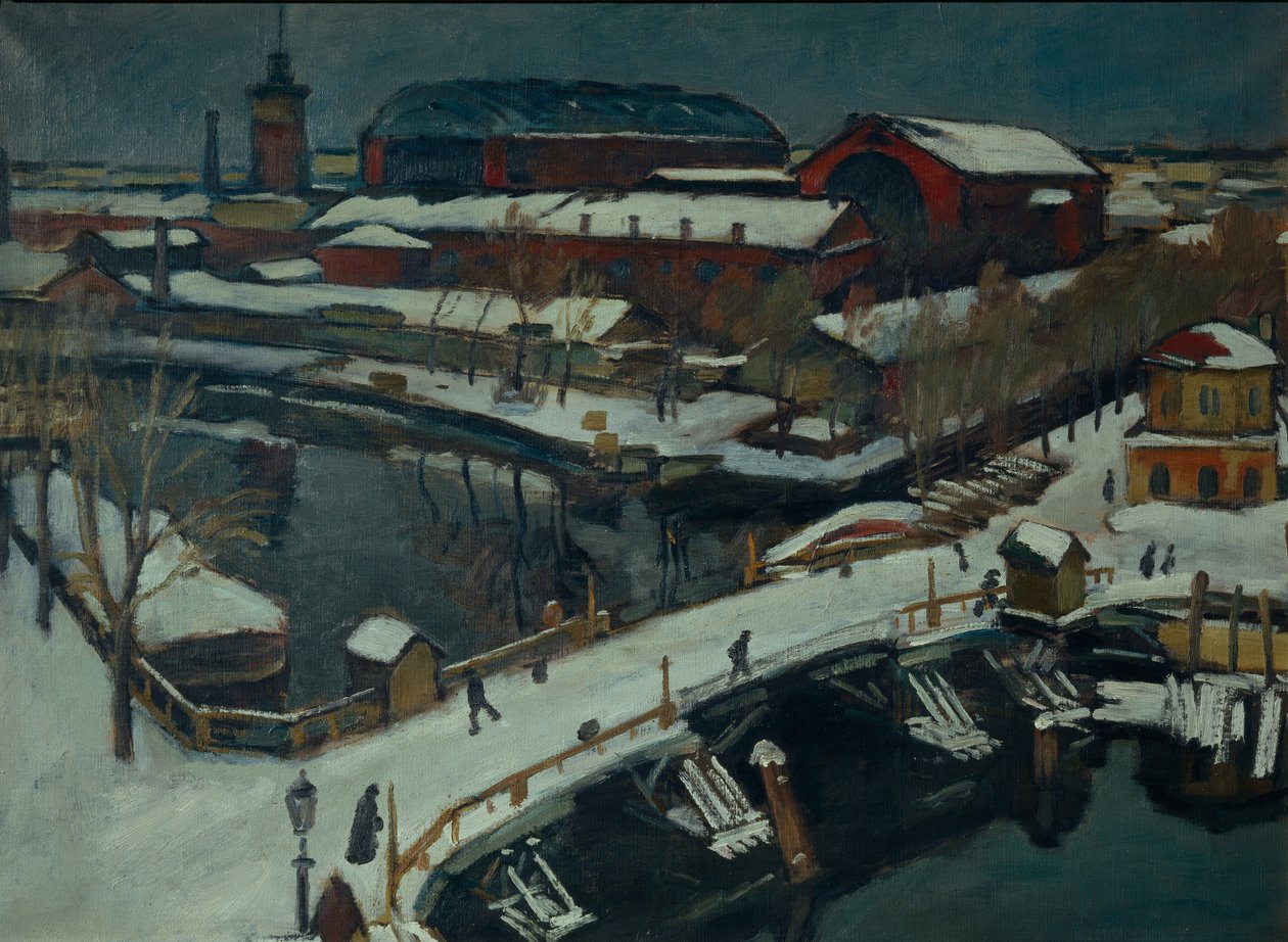 Zimní krajina. Petrohrad, 1920 od Osip Emmanuilovich Braz