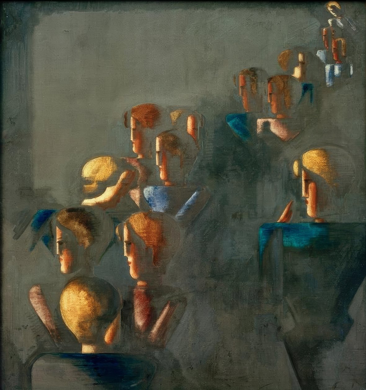 Modrý obrázek od Oskar Schlemmer