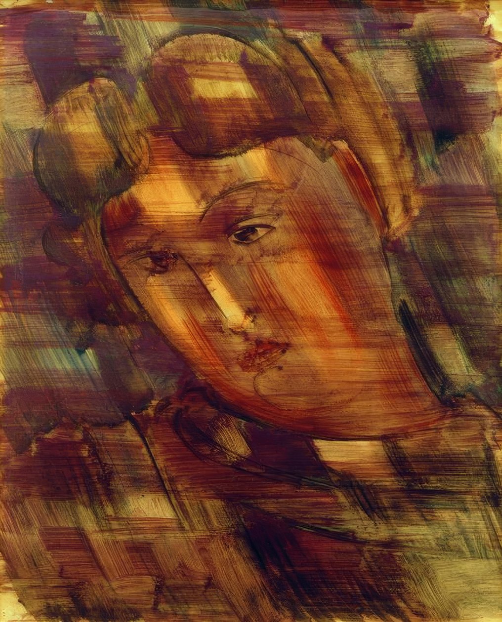 Malá hlava nakloněná doleva od Oskar Schlemmer