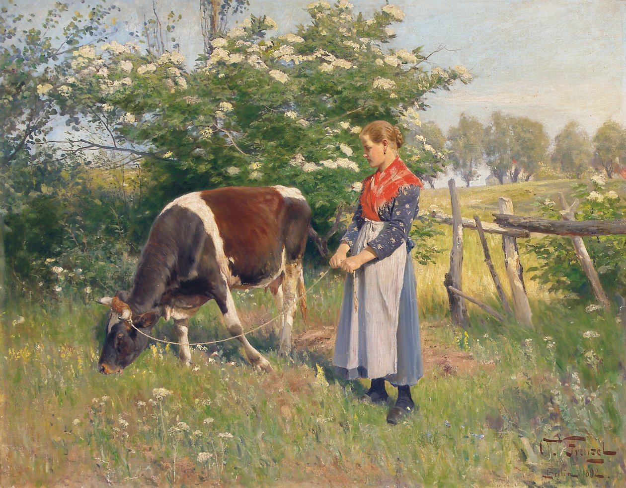 The Milkmaid, 1892 od Oskar Frenzel