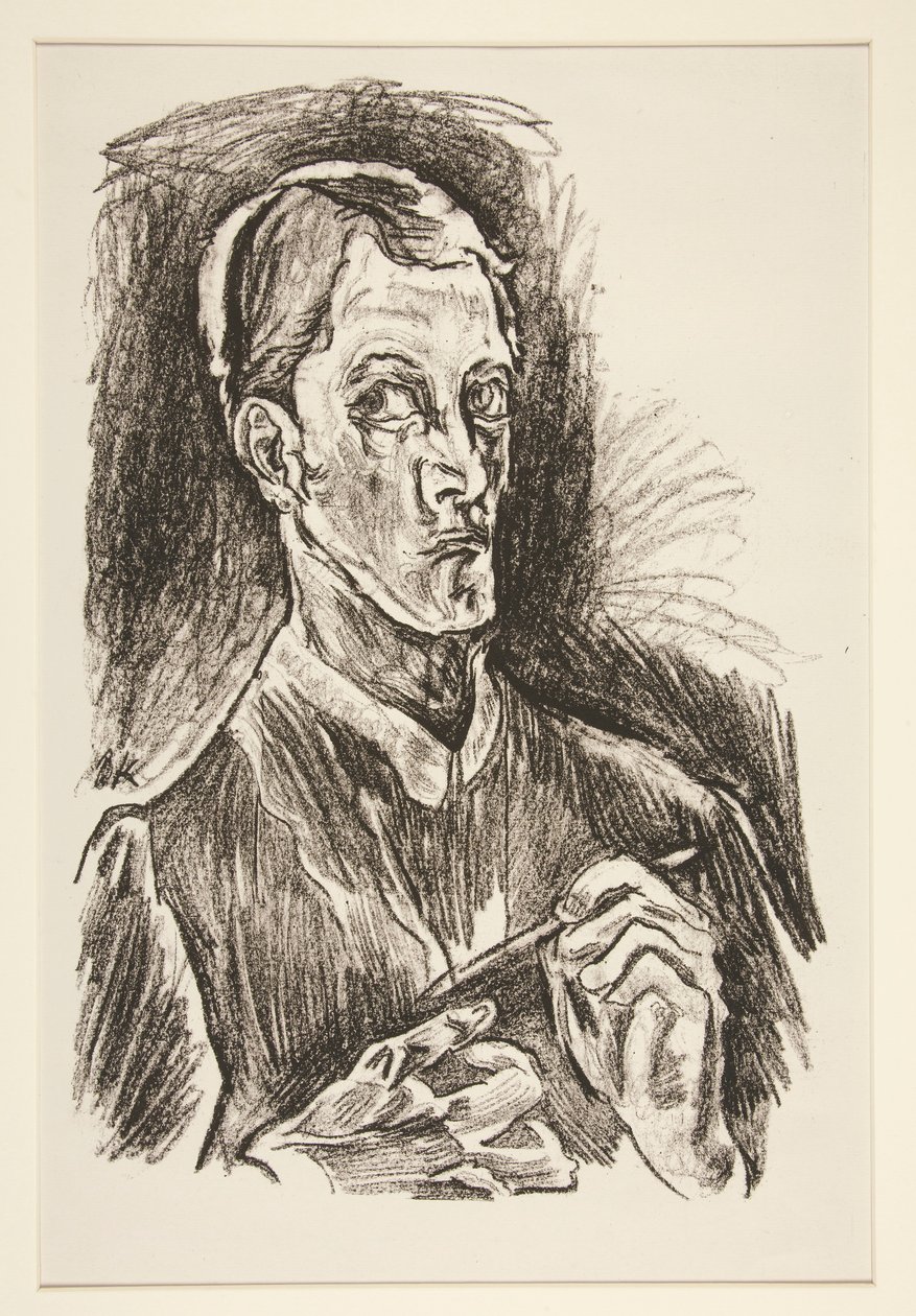 Autoportrét, z portfolia od Oskar Kokoschka