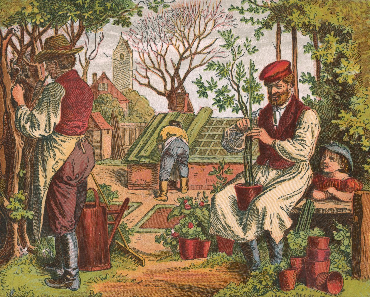 Zahradnictví, 1871 od Oskar Pletsch
