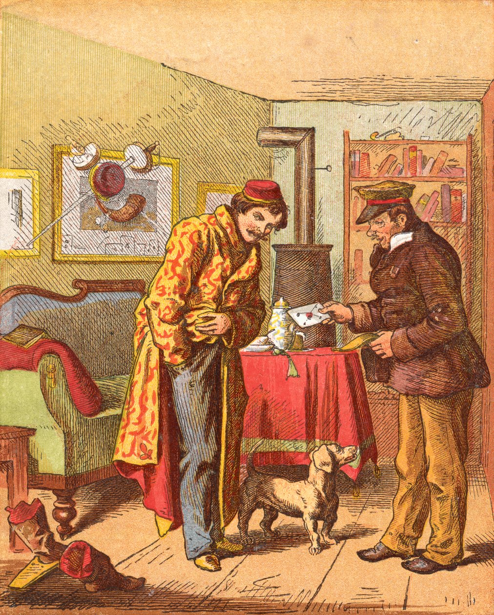 Platba za doručení dopisu, c1870 od Oskar Pletsch