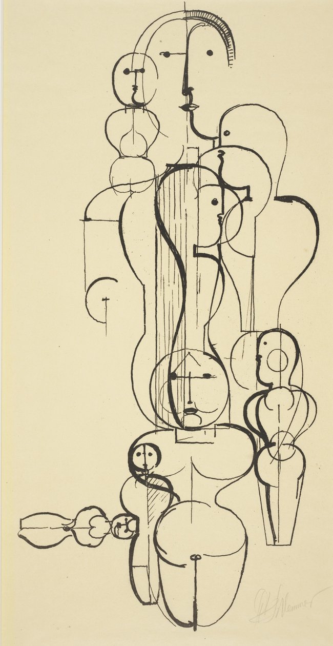 Figurální plán K 1 od Oskar Schlemmer