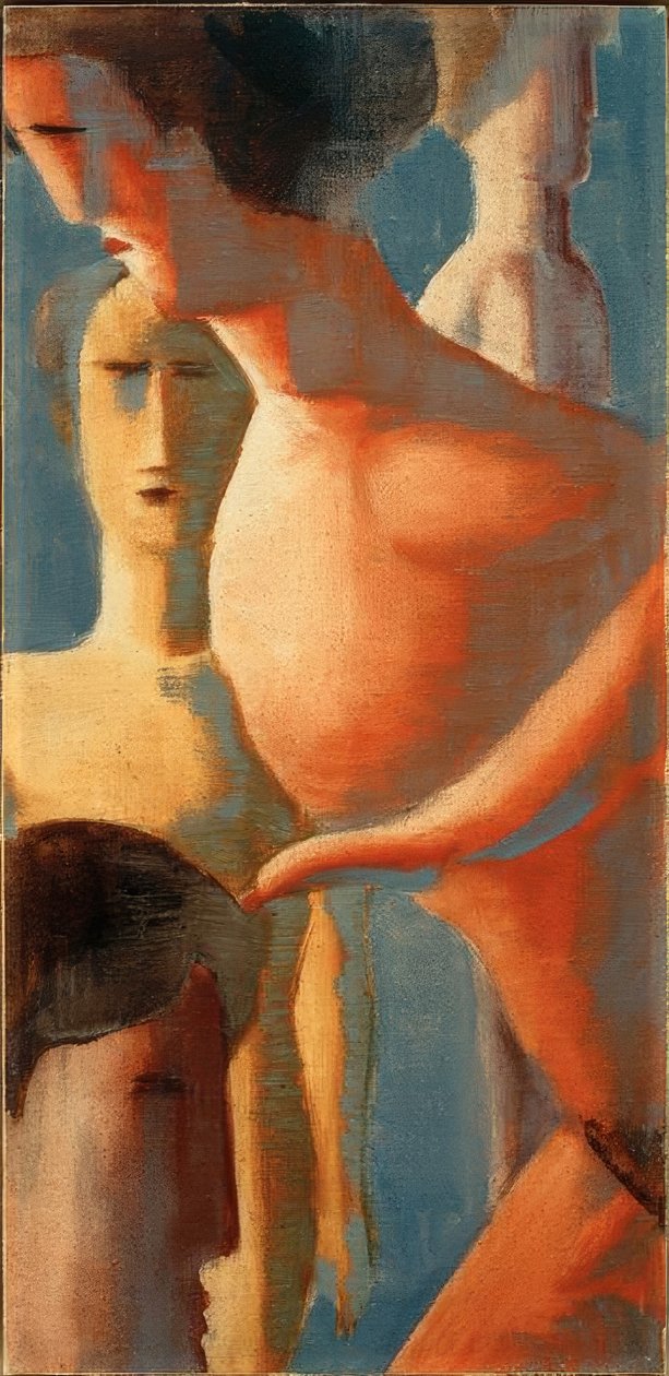 Malé složení II, žlutočervená skupina od Oskar Schlemmer