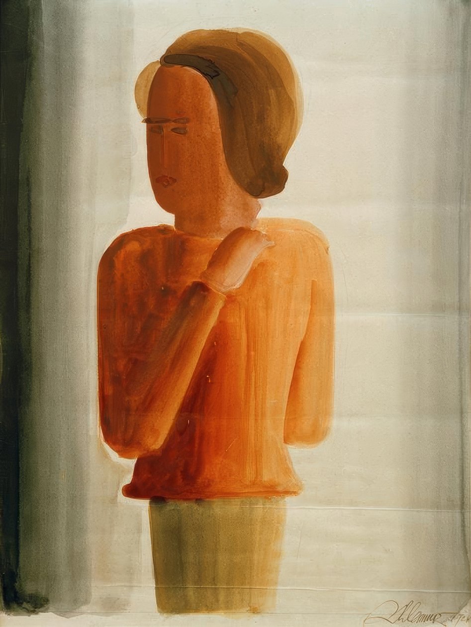 Červený chlapec od Oskar Schlemmer