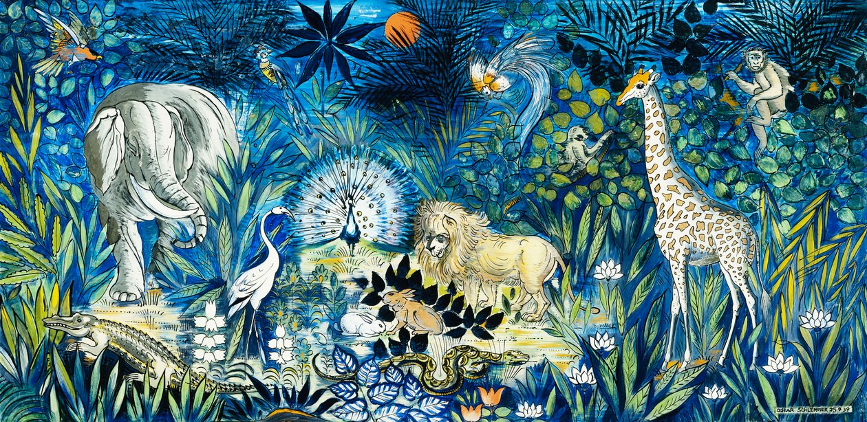 Wildlife Paradise; Tierparadies od Oskar Schlemmer