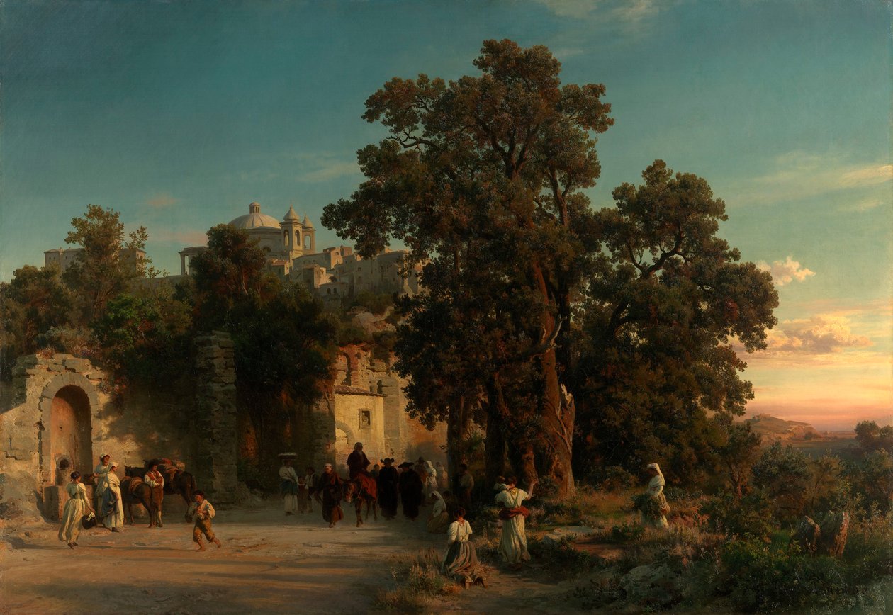 Večerní od Oswald Achenbach