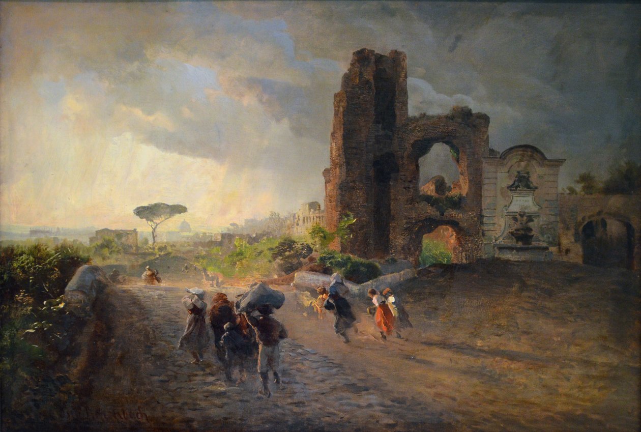 Francouzsky: Paysage romain Římská krajina od Oswald Achenbach