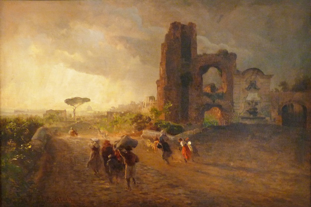 Francouzsky: Paysage romain Římská krajina od Oswald Achenbach