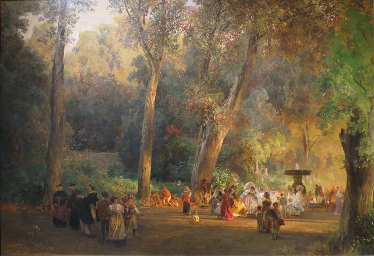 V parku Villa Torlonia od Oswald Achenbach