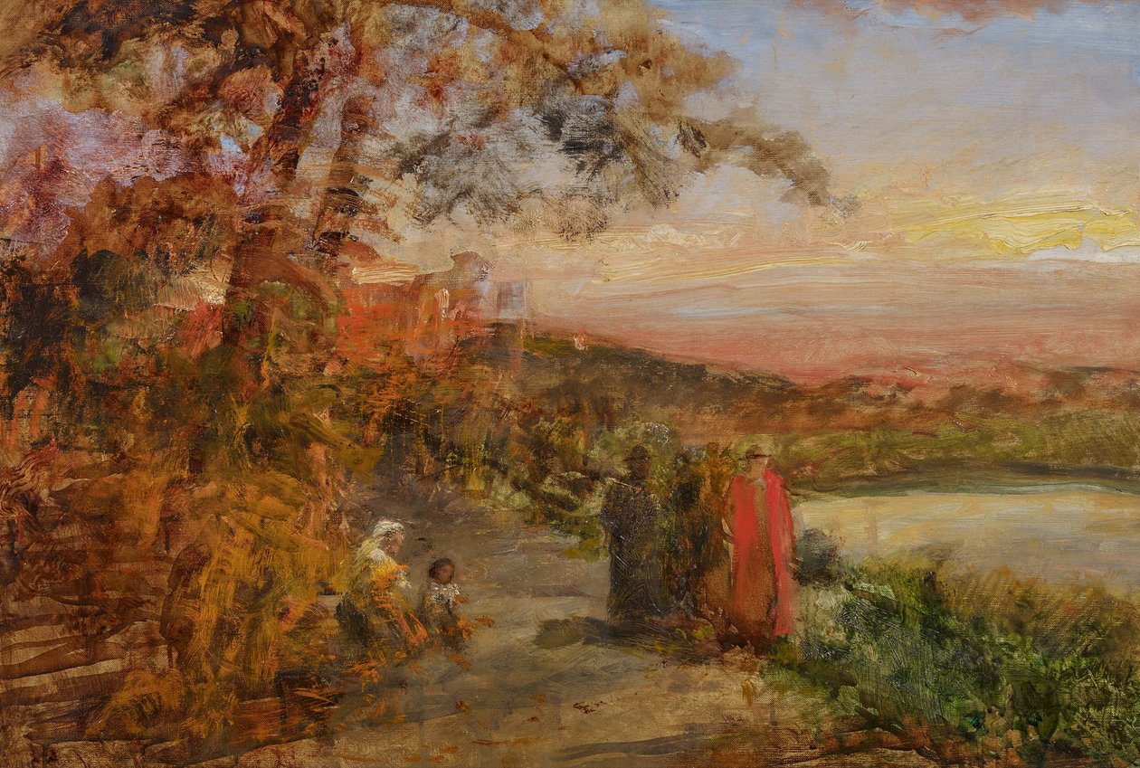 Kardinálové Oswalda Achenbacha nad jezerem Albano od Oswald Achenbach