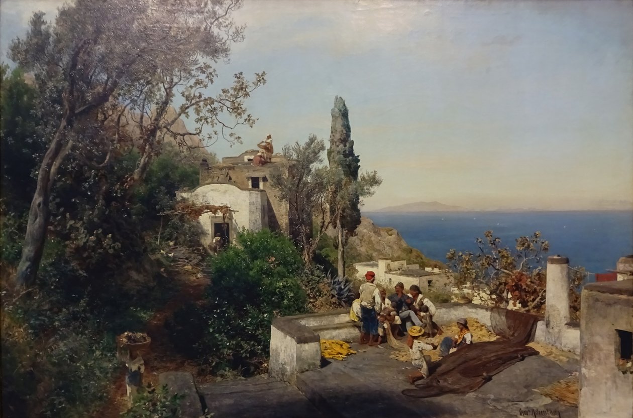 Pohled na Neapolský záliv od Oswald Achenbach