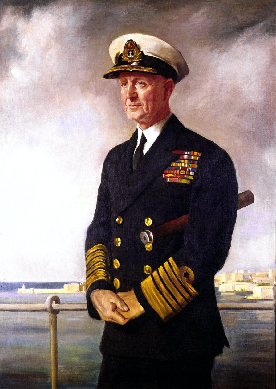 Admirál Cunningham, kopie portrétu od O