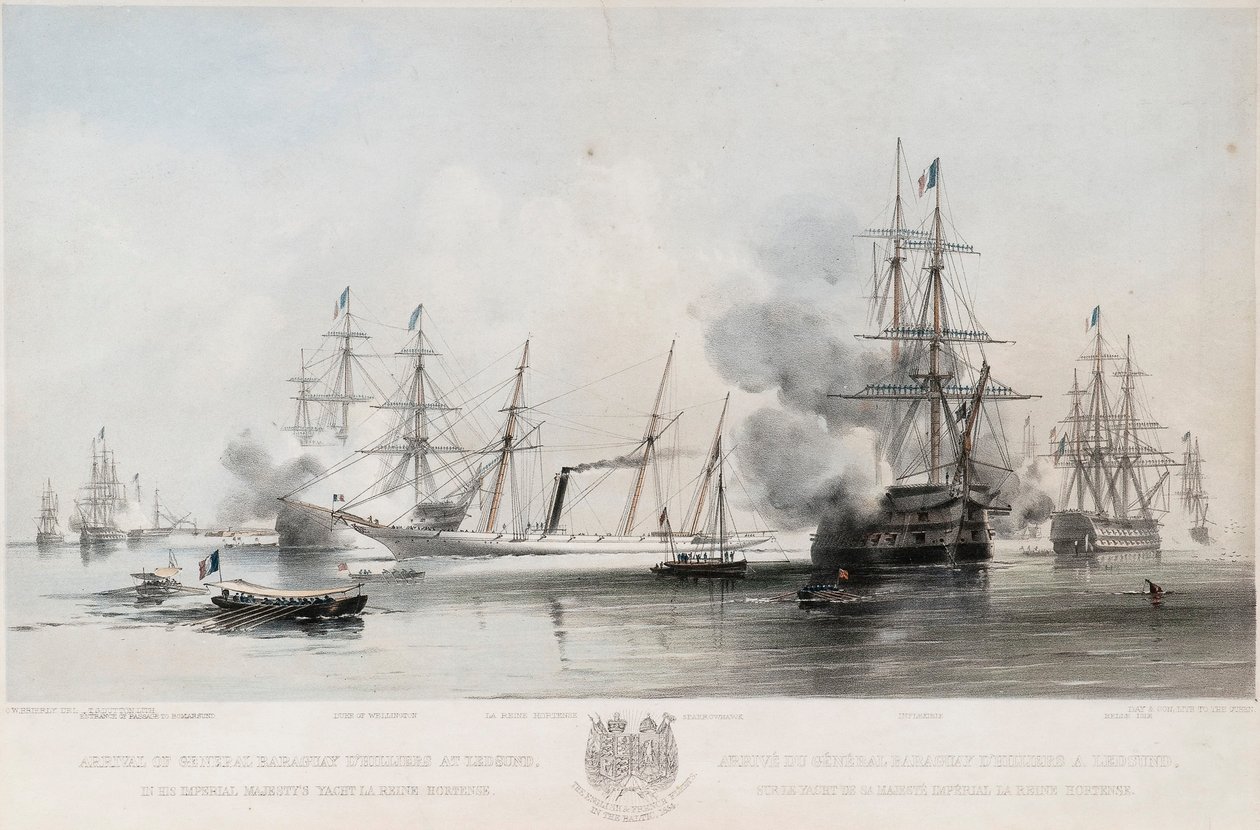 Příjezd generála Baraguaye DHilliers na Grengam, 1854 od Oswald Walters Brierly
