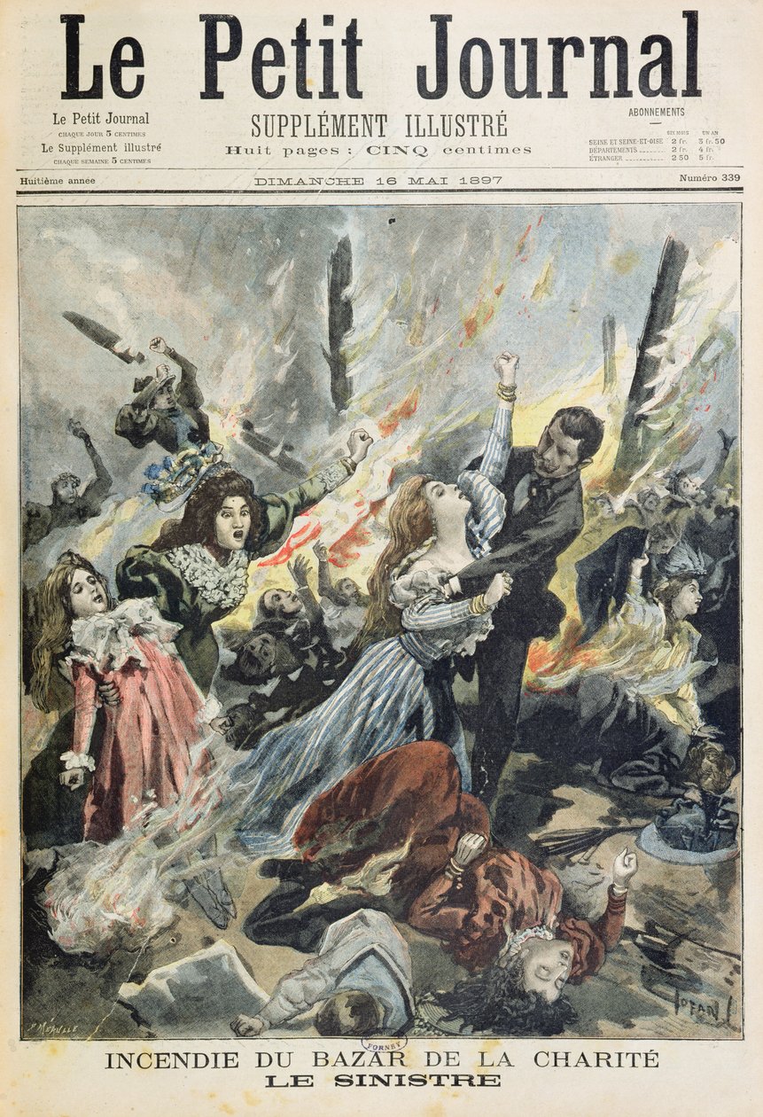 Požár na Bazar de la Charite, 4. května 1897, z „Le Petit Journal“, 16. května 1897 od Oswaldo Tofani