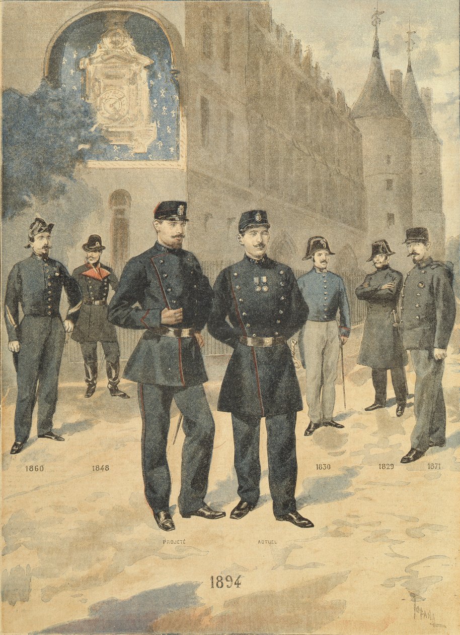 The New Uniform of the Guardians of the Peace, z Le Petit Journal 8. října 1894 od Oswaldo Tofani