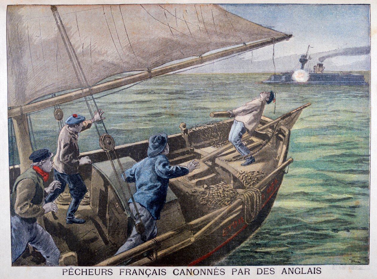 Francouzští rybáři stříleli na Brity, 1899 od Oswaldo Tofani