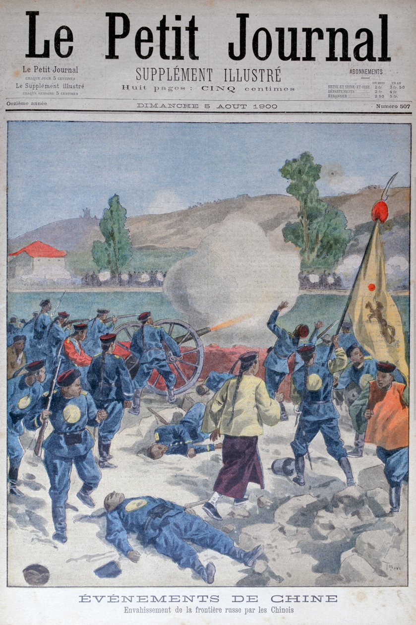 Invaze Číňanů na ruské hranice, 1900 od Oswaldo Tofani