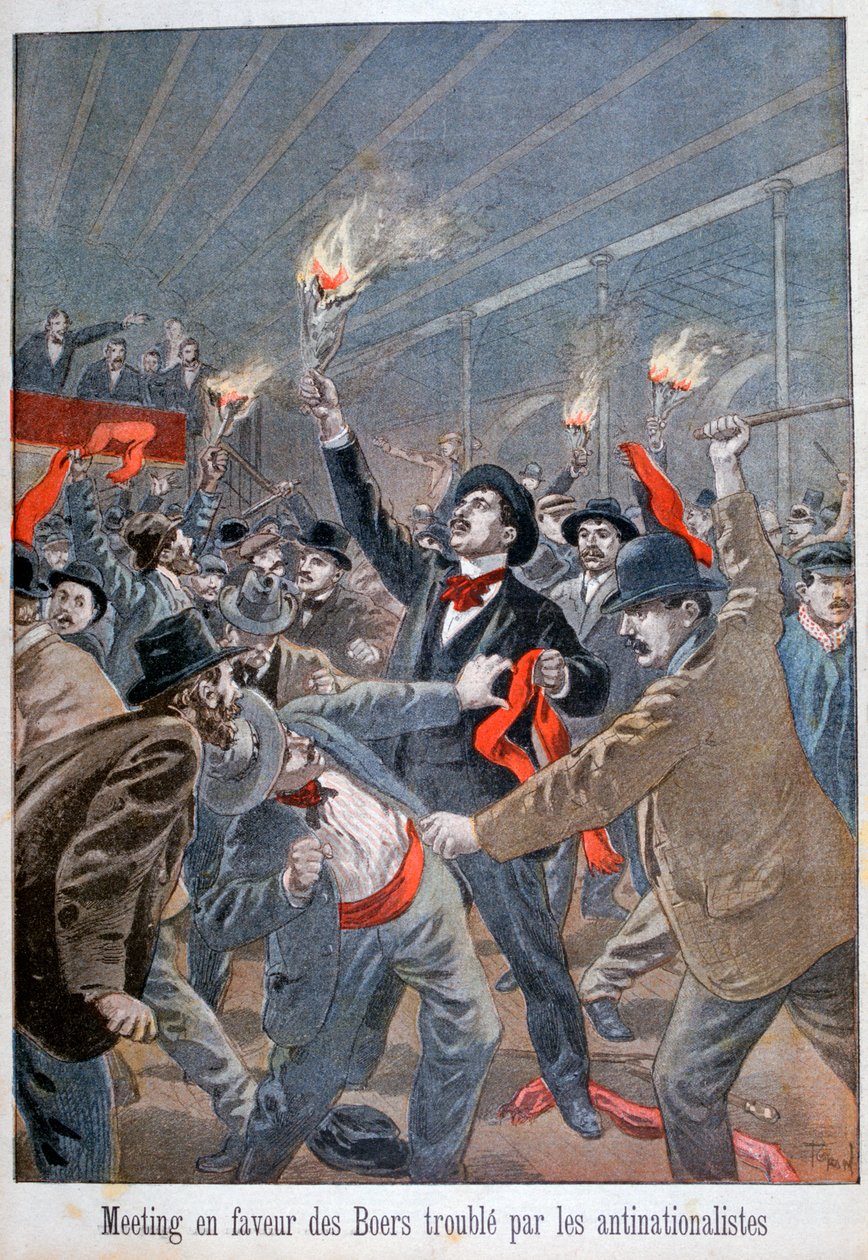 Setkání ve prospěch Búrů narušených antinacionalisty, 1900 od Oswaldo Tofani