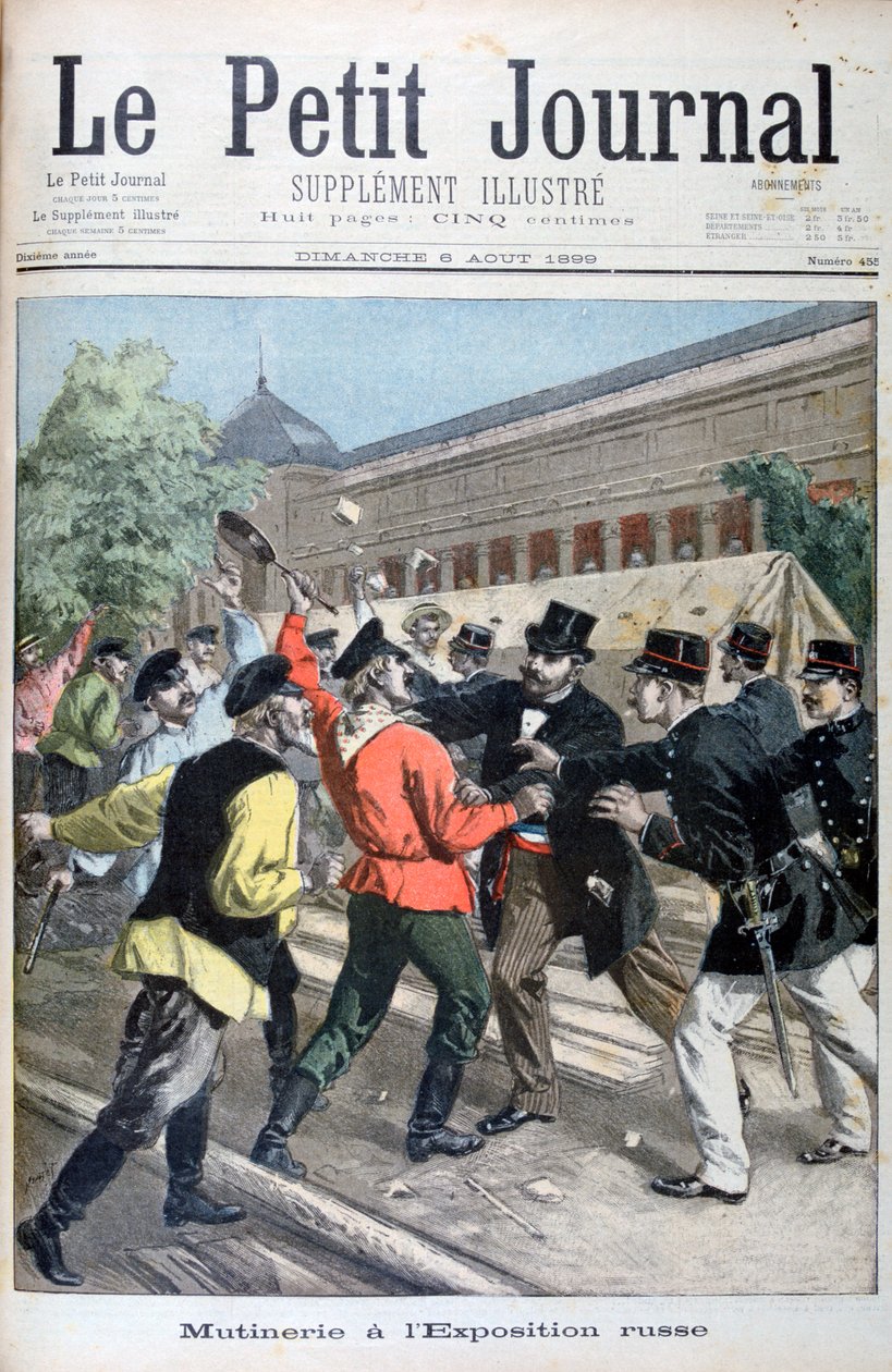 Vzpoura v ruském pavilonu pro výstavu Universelle, 1900, 1899 od Oswaldo Tofani