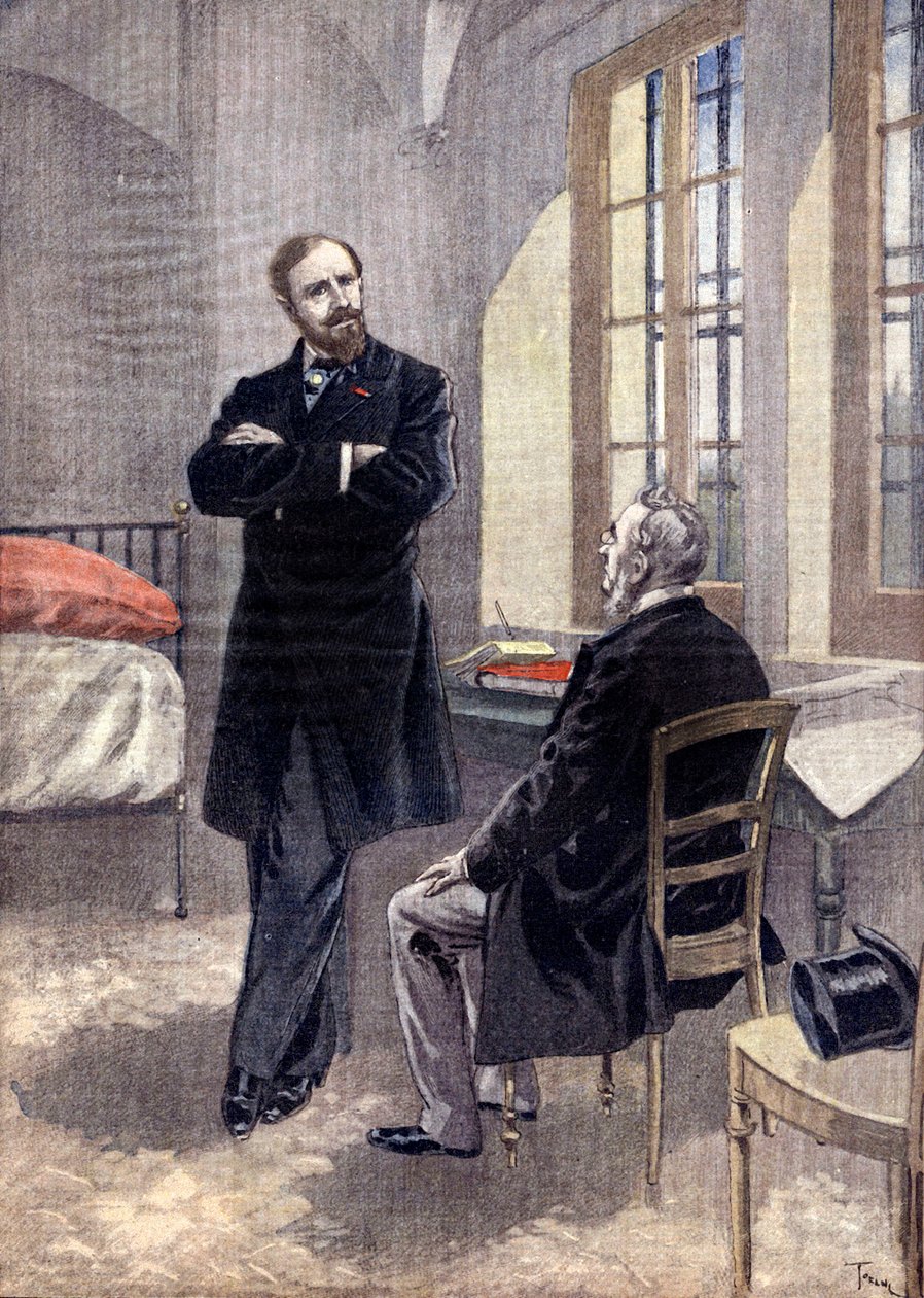 Paul Deroulede se svým právníkem ve věznici La sante od Oswaldo Tofani