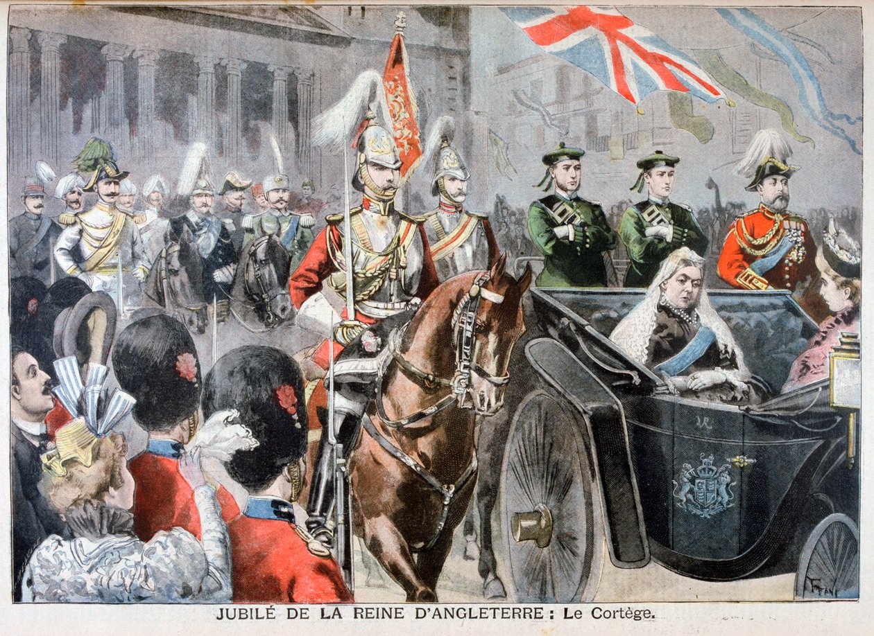 Procesí, diamantové jubileum královny Viktorie, 1897 od Oswaldo Tofani
