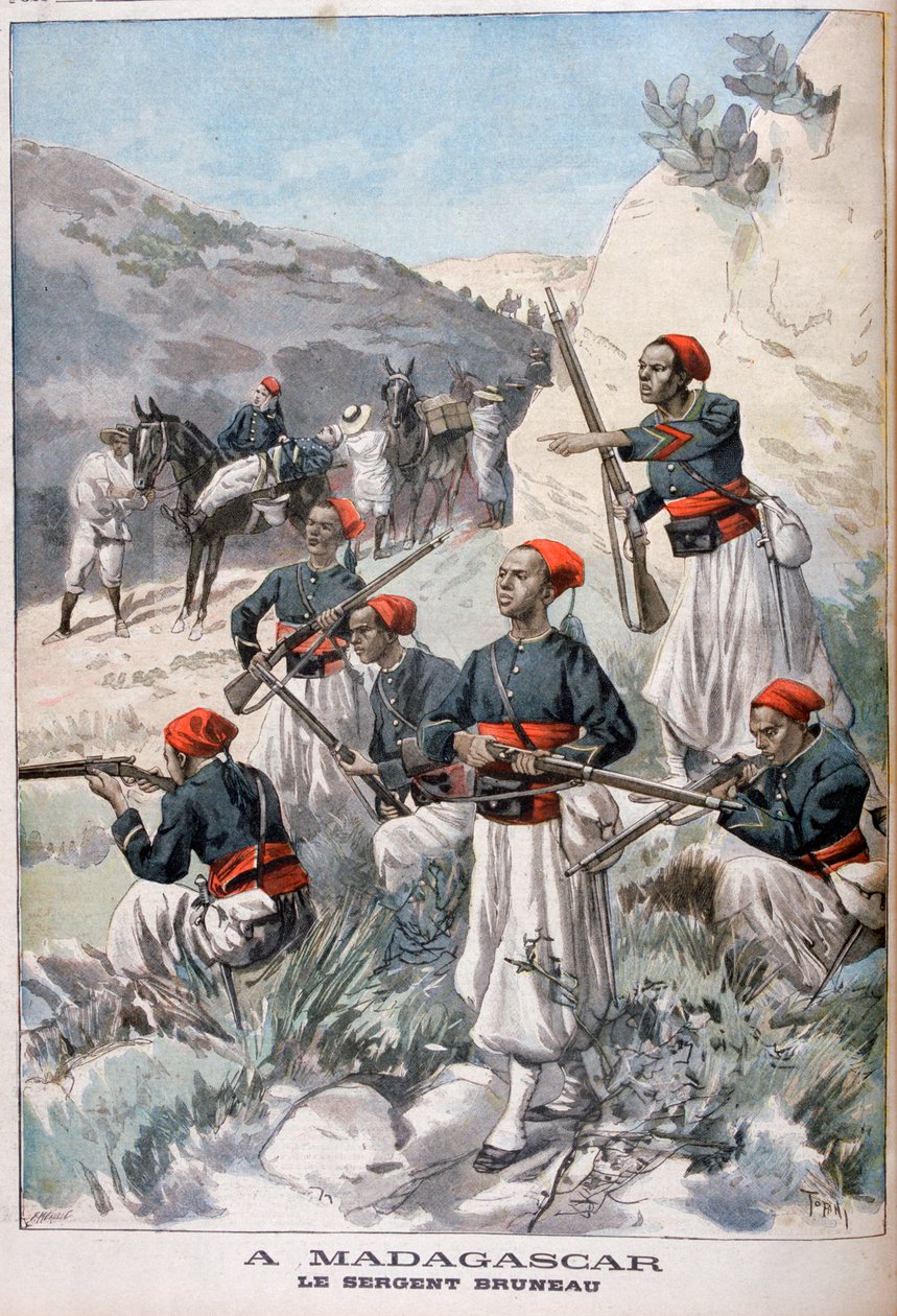 Senegalské jednotky, Madagaskar, 1897 od Oswaldo Tofani